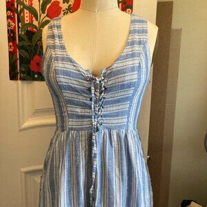 Design Lab Striped blue summer dress